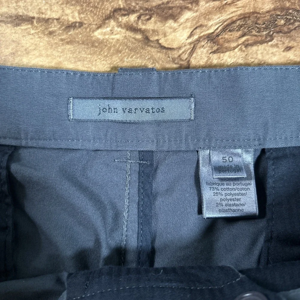 John Varvatos Pants Men's 50 (34x29) Gray Straight Leg Chino Designer Trousers